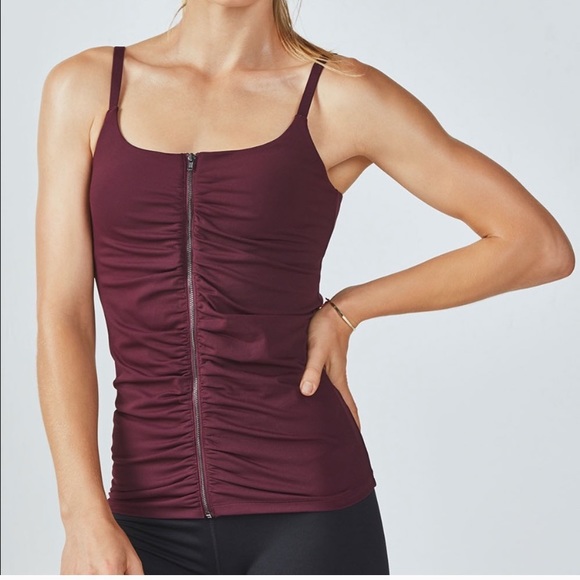 Fabletics Tops - Fabletics Mia Tank Maroon/Plum Color Size Small.